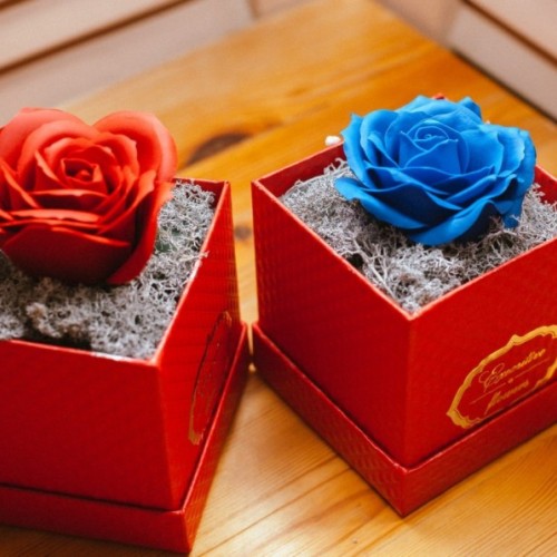 Love Roses σε μπλε & κόκκινο χρώμα