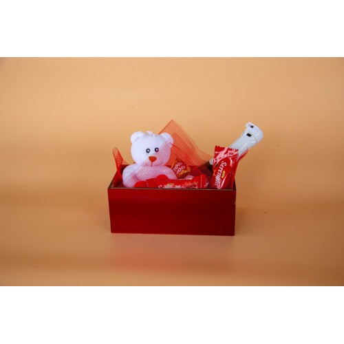 Mini Love Box – Αρκουδάκι, Σοκολατάκια & Σαμπάνια