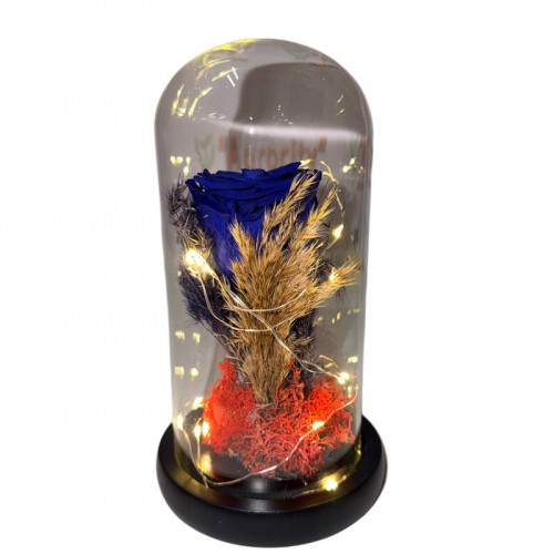 Φωτιζόμενη Καμπάνα Με Μπλε Τριαντάφυλλο Forever