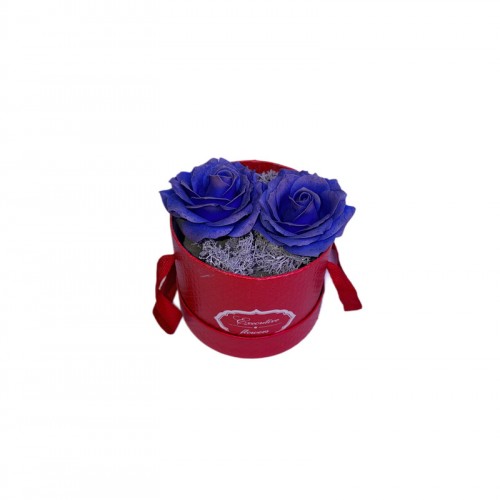 Πολυτελές Flower Box Με Αρωματικά Τριαντάφυλλα Σαπουνιού