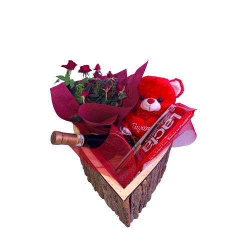 Μεγάλο Ξύλινο Κουτί Σε Σχήμα Καρδιάς