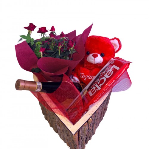 Μεγάλο Ξύλινο Κουτί Σε Σχήμα Καρδιάς