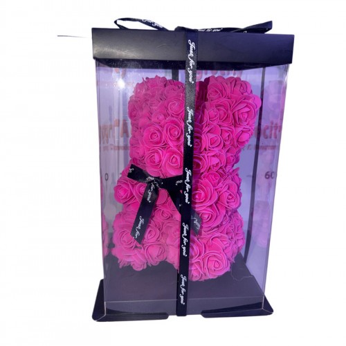 Rose Bear Φούξια Αρκουδάκι Από Τριαντάφυλλα