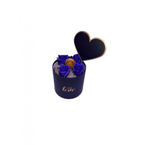 Πολυτελές Flower Box Με Αρωματικά Τριαντάφυλλα Σαπουνιού