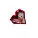 Polygon Diamond Heart box Metallic red