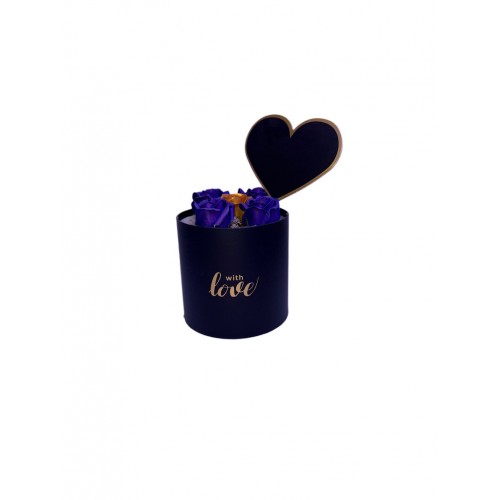 Πολυτελές Flower Box Με Αρωματικά Τριαντάφυλλα Σαπουνιού