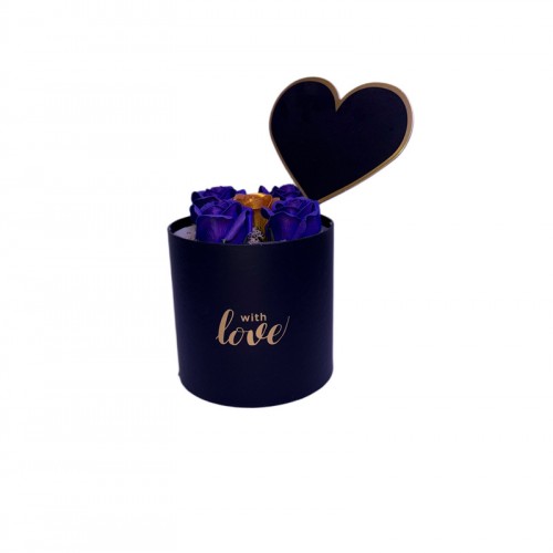 Πολυτελές Flower Box Με Αρωματικά Τριαντάφυλλα Σαπουνιού