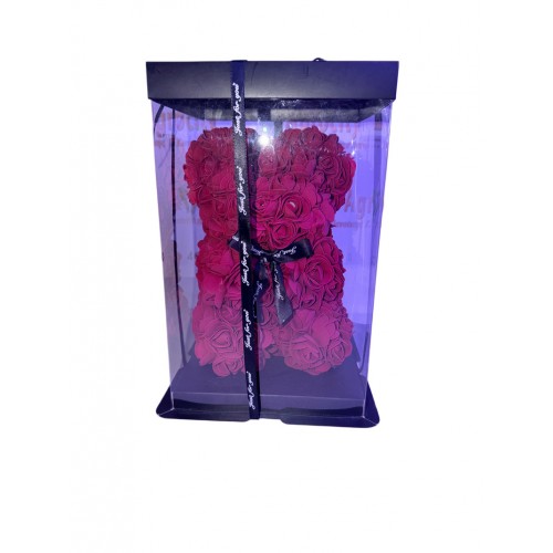 Rose Bear Μπορντό Αρκουδάκι Από Τριαντάφυλλα