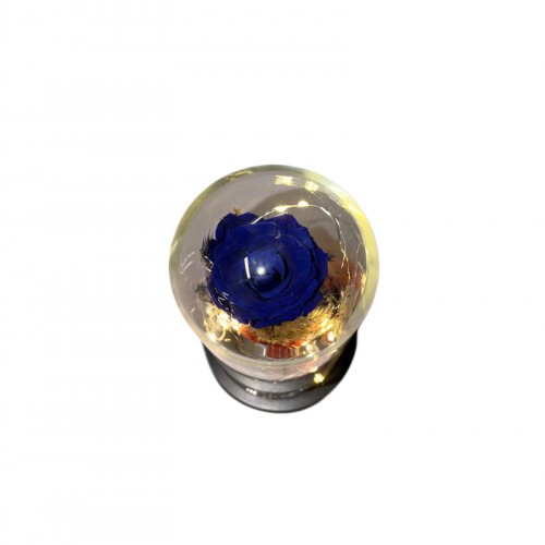 Φωτιζόμενη Καμπάνα Με Μπλε Τριαντάφυλλο Forever