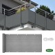 Διαχωριστικό Δίχτυ Μπαλκονιού 160gr/m² Γκρί 0,75x6m Με Κρίκους