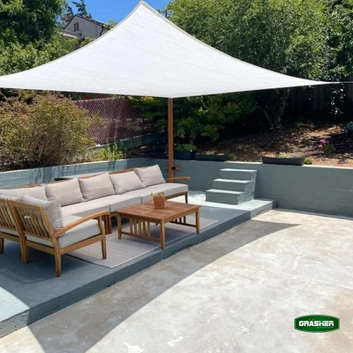 Πανί Σκίασης Ορθογώνιο Ε220 180gr/m² Λευκό 3x4m Με Κρίκους