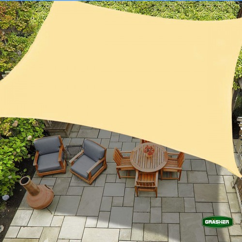 Πανί Σκίασης Τετράγωνο Ε220 180gr/m² Μπέζ 3.6x3.6m Με Κρίκους