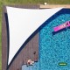 Πανί Σκίασης Τρίγωνο Ε220 180gr/m² Λευκό 3,6x3,6x3,6m Mε Κρίκους
