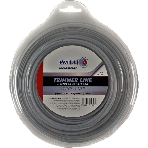 ΜΕΣΙΝΕΖΑ  ΣΤΡΟΓΓΥΛΗ STEEL LINE D 3,9mm x 25m PATCO  (ΚΑΡΤΕΛΑ)
