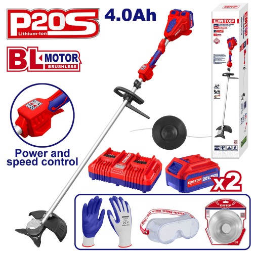 ΘΑΜΝΟΚΟΠΤΙΚΟ ΕΠΑΝΑΦΟΡΤΙΖΟΜΕΝΟ 40V-Li BL (2x4,0AH)  (ELMR200285)  EMTOP